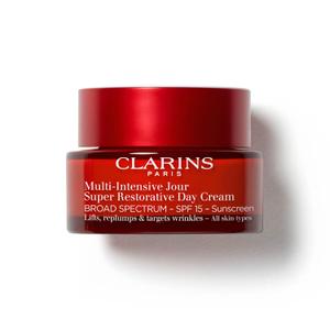 Clarins Super Restorative Day Cream, Broad Spectrum SPF 15 Sunscreen | Anti-Aging Moisturizer For Mature Skin Weakened By Hormonal Changes | Replenishes, Illuminates & Densifies Skin|Targets Wrinkles