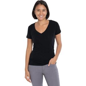Everyday Merino Women's V-Neck Tee, Black, Large