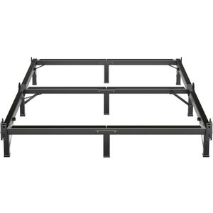 MAF Metal Bed Frame Queen 8 Inches, 9-Legs Support Bed Base, Queen Bed Frame for Box Spring and Mattress, Basics Bed Frame Headboard Attachable Tool-Free Easy Assembly, Black
