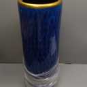 Luxurious Umbrella Stand Holder Umbrella Bucket Umbrella Rack Barrel Hand-Painted Feather Theme Porcelain Ceramic Floor Vase Entryway Porch Indoor 24" High Peacock Blue