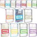Honoson 14 Pack Packing Cubes for Travel Days of Week Packing Cubes with Labels Clear Zippered Storage Bag for Travel Summer Camp Essentials
