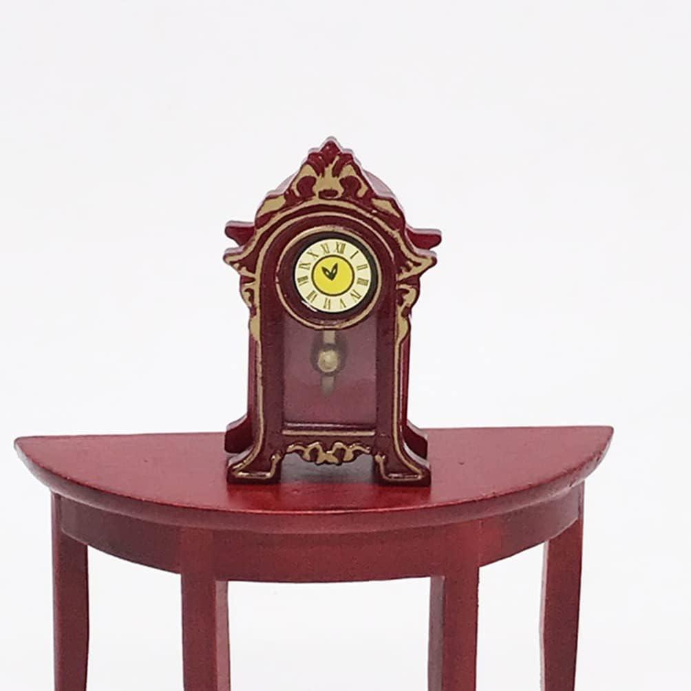 Mini Vintage Clock Ornament Dollhouse Furniture Accessories Miniature Pendulum Clock Tabletop Clock for Home Living Room Mantel Decor Mini Vintage Clock Ornament Dollhouse Furniture Accessories Miniature Pendulum Clock Tabletop Clock for Home Living Room Mantel Decor