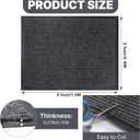 Storystore 3' x 5' Front Door, Mat Heavy-Duty Commercial Mat for Indoor/Outdoor Entryways, Non Slip Rubber Backing Low Profile for Entrance Home Office, Patio & Garage(Gray)