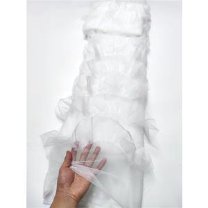 Royal Blue African Lace Tulle Mesh Meterial Nigeria Net Fabric for Women Dress ML42N415 (White)