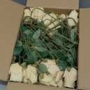 DREAMLOOM 50pcs Roses Artificial Flowers, Fake Roses Realistic with Long Stems Real Touch Silk Flowers Bouquet for Valentine's Day Wedding Anniversary DIY Floral Arrangement Gifts, Brunt Yellow