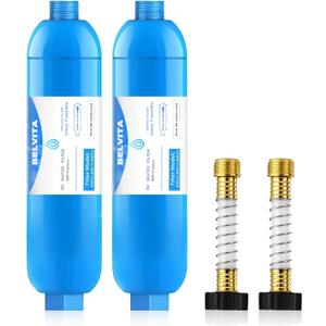 RV Inline Water Filter With Flexible Hose Protector,Dedicated For Rvs And Marines,2 Pack Drinking,Washing Filter,Reduces Lead,Fluoride,Chlorine,Bad Tast,Odor