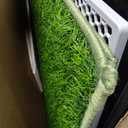 HQ4US 4LEGS Dog Grass Pad with Tray Large 3423, Dog Litter Box with Odor Free Artificial Grass Pee Pads for Dogs Potty Tray with Hemmed Edge, Realistic for Indoor Balcony