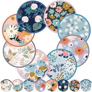 Gejoy 24 Pieces Morandi Style Foldable Fan Handheld Compact Cooling Fans Multi Role Round Fans for Outdoor Games for Women Man Daily Use Festival Wedding Party Favors Decorations Portable, 8 Style
