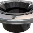 Oatey 43494 3 in. x 4 in. Fast Set Black ABS Closet Flange with Stainless Steel Ring, No Test Cap