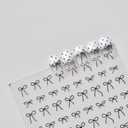3 x 5D Embossed Designs Nail Art Stickers Decals Self Adhesive Nail Decals Black Bow Tie Mini Bowknot Line Nail Stickers Manicure Sliders for Women DIY Nail Art Decorations (02.Black Bow)