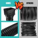 3 Pack Rain Gutter Downspout Extensions Flexible,Downspout Diverter Extendable From 21" To 58". Downspout Extender Is Suitable For Most Drain Pipe (Black)