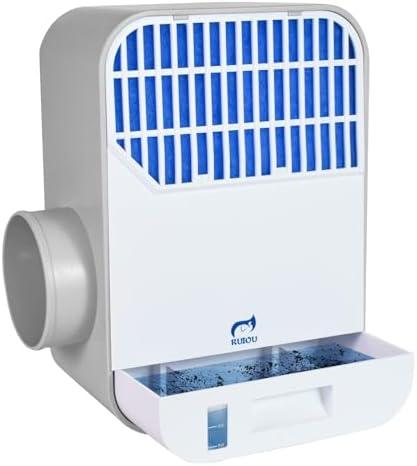 RUIOU Indoor Dryer Vent Kit – Energy Efficient Dryer Lint Trap,Upgraded Safety Vent Flap, Triple Filtration for Electric Dryers