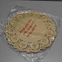 100 Pcs Paper Doilies for Table, Round Paper Placemats Disposable for Tableware Decor, 13.5 Inches Lace Place Mats for Birthday Wedding Banquet Party-01 (Brown)