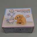 KSABVAIA Plush Teddy Toy Puppy Electronic Interactive Dog - Walking, Barking, Tail Wagging, Stretching Companion Animal for Kids Toddlers