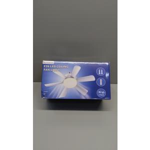 ZMISHIBO 2 Pack 17.9 Inch Socket Fan Light with Remote, Dimmable 3 Colors 6 Speed 1100 Lumens Light Bulb Screw in Ceiling Fan with Lights, Light Socket Ceiling Fan for Bedroom - White