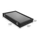 DECHOUS Jewelry Organizer Tray Sturdy Jewelry Display Box Lid Perfect for Rings Necklaces Bracelets (Black)