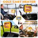 Golf Cart Heater, 36V Battery Operated Heater, 400W Electric Heaters for Golf Cart Accessories, Safe & Quiet Carbon Fiber Heating Golf Cart Warmer, Compatible with Club Car/Yamaha/EZGO (Yellow Black)
