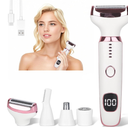 Electric Razors LED Display for Women Men, 2025 Wet/Dry Ladycsdc Shaver,4 in 1 Cordless Hair Remover with IPX7 Waterproof,Smooth & Silky HTYSFTb Electric Grooming Set (Pink & White)