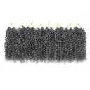 8 Inch Pre Twisted Ombre Yanky Passion Twists Crochet Hair(8 inch 8Pack grey) (Gray)