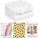 Sublimation Throw Blanket - Customizable, Heat Press, White, 40"x30", 40x30 inch swaddle baby blanket