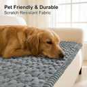 Smiry Couch Covers for Dogs Washable, Non-Slip Fuzzy Pet Couch Covers for Sofa, Soft Thick Sofa Slipcovers Furniture Protector Pet Friendly (Grey, 27.6" x 59")