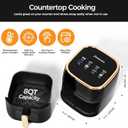 Panana Air Fryer, 8QT Large Capacity Air Fryer, Oilless Healty Cooker Airfryer Oven with 8 Presets, 1500W Air Fryers for Quick Meal, Home Use