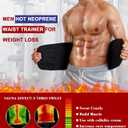 MOLUTAN Men Waist Trainer Trimmer for Tummy Control Compression Shapewear Body Shaper Sweat Belt Large Black