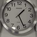 Adalene Modern Atomic Wall Clock Decorative - Automatically Sets Itself - Vintage Metal 10 Inch Large Wall Clocks Battery Operated for Office, Bedroom, Bathroom, Living Room Decor, Kitchen, Outdoor