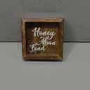 Juvale Honeymoon Fund Box Wedding Decorations for Reception - 7 x 7 Inch Wooden Rustic Wedding Card Box
