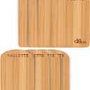 Artestia 8 Pack Raclette Bamboo Trays for Grill Pans Small Handmade Heat-Resistant Bamboo Plates for BBQ Kitchen Dining Family Garthing