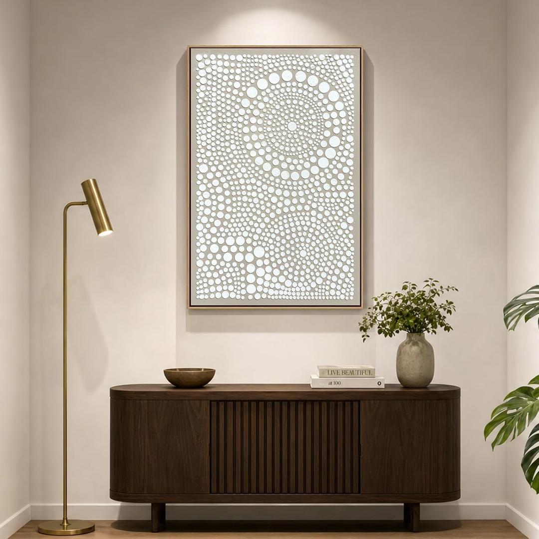 SAFERRYHOME Abstract Textured Hand Painted Wall Art, Thick Texture, 24"x36"