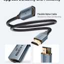 VCELINK 8K Short HDMI Extender Cable 2 FT Ideal for Tight Spaces, HDMI Extension Cable Support 8K@60Hz, 4K@120Hz/144Hz, HDCP 2.2/2.3, Compatible with Roku TV Stick, HDTV, Game Console, Laptop, 1 Pack