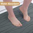 Buganda Memory Foam Bathroom Rug Mat 36x24, Extra Soft and Absorbent Bath Mats, Non-Slip and Machine Washable Bath Rugs for Bathroom Floor,Tub and Shower, Dark Grey