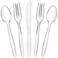 Culinary Elements 48 CT 16 Forks 16 Spoons 16 Knives Plastic Cutlery