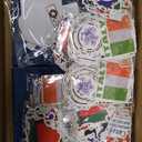 696 Pcs Passport Book Set 48 Pcs Fake Passport Book with 648 Assorted Travel Stickers for Scrapbooks Party Favors Wall Decals Arts Crafts Supplies Game Prizes Collections