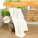Buryeah 12 Pcs Flannel Throw Blanket Bulk 50 x 60 in Sleepover Blanket Outdoor Wedding Throw Lightweight, Oeko-tex Standard 100 Certified for Sofa Homeless Gifts (White)