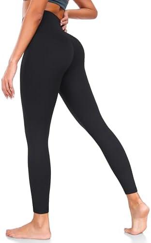 Women's High Waisted 25" Leggings Tummy Control Workout Leggings with Inner Pocket Buttery Soft Activewear Yoga Pants S