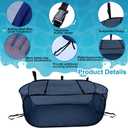 Pop-Up Pool Float Storage Bag,47x23.6x23.6inch Hanging Mesh Organizer Adjustable Pool Toy Storage Foldable Mesh Basket for Fence & Above Ground Poolside Storage Inflatable Floats, Rafts, Pool Toys