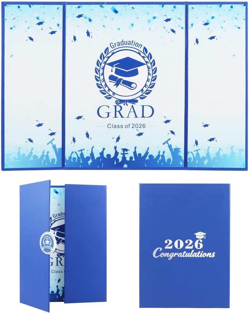 Graduation Guest Book 2026, Black and Gold Graduate Signature Board Grad Party Decorations Supplies Gifts for Class of 2026 College & High School Celebration, Black & Gold