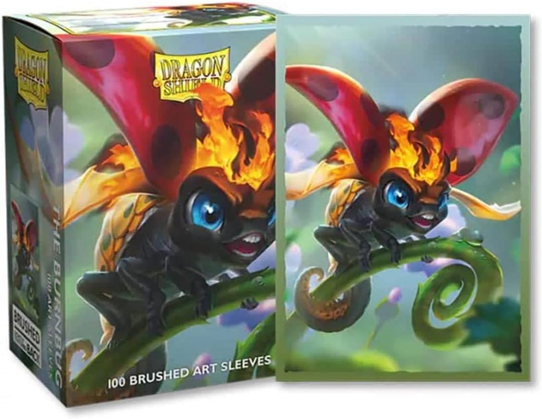 Dragon Shield Sleeves - Limited Edition Brushed Art: Spirit Animals Burnbug 100CT Card Sleeves - Textured Back - Compatible with Magic The Gathering, Pokémon, and Yugioh TCG & LCG - Top Loader