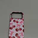 DAIZAG Case Compatible with iPhone 17 Pro,Fit Shockproof Cover for Women Girls,Pink Ribbon Bow Cherry Colorful