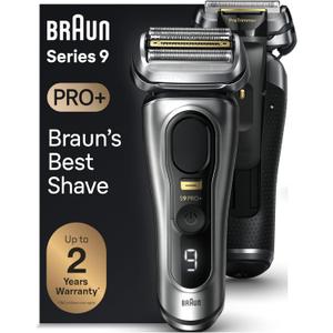 Braun Series 9 PRO+ Electric Razor for Men, 5 Pro Shave Elements & Precision Long Hair Trimmer, 6in1 SmartCare Center, Wet & Dry Electric Shaver for Smooth Skin with 60min Battery Runtime, 9517s (4 Piece Set, Silver)