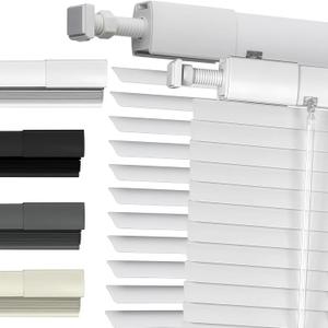 No Tools No Drill 1" Aluminium Mini Blinds,Cordless Venetian Blinds Light Filtering，Blackout，UV Protection，Horizontal Blinds and Shades for Window Door, 
White.59 Wx 34" H