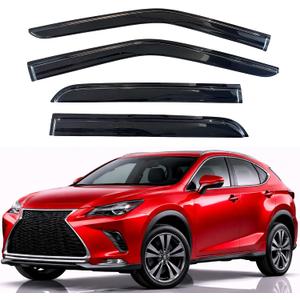 KPY Rain Guards Fit for 2015-2021 Lexus NX200t NX300h, Out-Channel Window Visors Vent Wind Deflectors 4PC, Car Accessories for 15-21 Lexus NX Series