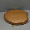 Angel Shield Wood Veneer Natural Toilet Seat with Quiet Close, Easy Clean, Quick-Release Hinges (Elongated, Oak) (Elongated-18.5")