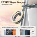 OMOTON TP02 360Rotating for MagSafe Tripod Mount, Adjustable Aluminum Magnetic Phone Tripod for iPhone 17/16/15/14 Pro Max Air, Foldable Cell Phone Stand Fits Vlog, Gym, Travel Essentials, Gray