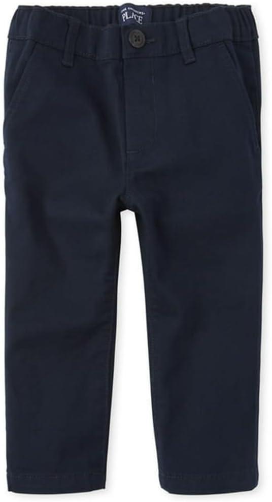 The Children's Place Stretch Relaxed Straight Chino Pants,multipacks (5, New Navy 2-pack)