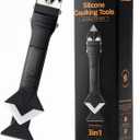 Saker Silicone Caulking Tools-3 in 1 Sealant Finishing Tool Grout Remove Scraper (Stainless Steelhead),Caulk Remover Glass Glue Angle Scraper for Bathroom,Kitchen,Floor,Window,Sink Joint,Frames Seal