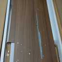 Natural Wood 29.5" Modern Fluted Sideboard  2-Door Buffet Cabinet with Adjustable Shelves, Multi-Space Storage Credenza for Living Room, Dining Room & Entryway (Walnut)