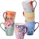 BTaT- Christian Coffee Cups, Set of 6, 12oz, Bible Verse Mugs, Christian Mugs, Scripture Coffee Cups